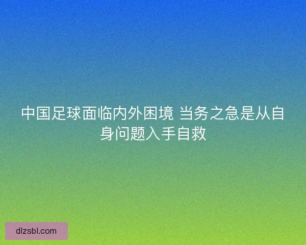 中国足球面临内外困境 当务之急是从自身问题入手自救