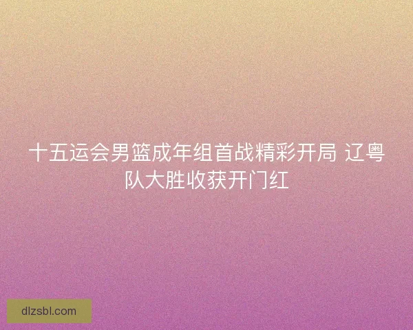 十五运会男篮成年组首战精彩开局 辽粤队大胜收获开门红